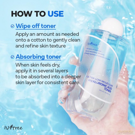 Isntree - Ultra Low Molecular Hyaluronic Acid Toner - 300 ml