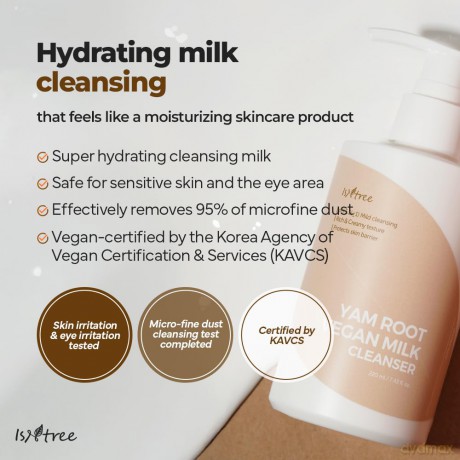 Isntree - Yam Root Vegan Milk Cleanser - 220 ml