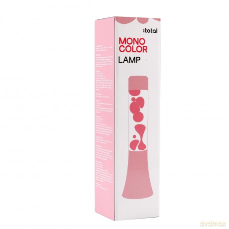 iTotal - Flared Lava Lamp - Pastel Pink - 9 x 9 x 37 cm