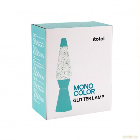 iTotal - Spaceship Glitter Lamp - Pastel Green - 11x11x40 cm