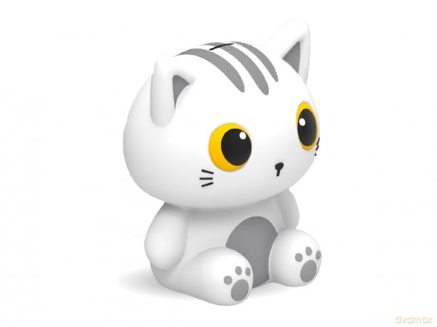 iTotal - Vertical Piggy Bank - WHITE CAT