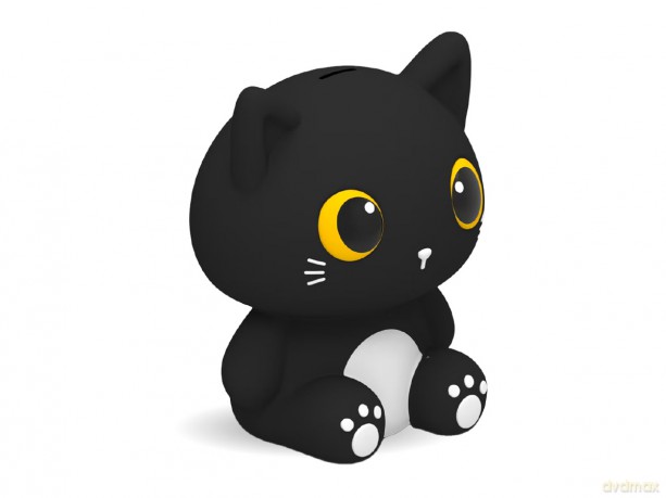 iTotal - Vertical Piggy Bank BLACK CAT (XL2497Q)