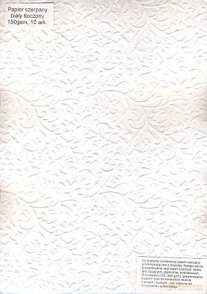 Papier Czerpany A4 P_521 150gsm Biały Tłoczony [SZKOŁA]