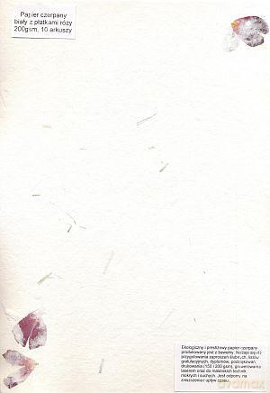Papier Czerpany A4 P_533 200gsm Biały Z Płatkami Róż [SZKOŁA]