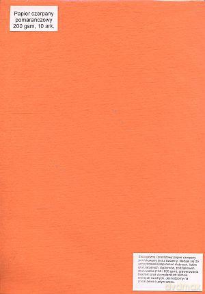 Papier Czerpany A4 P_562 200gsm Pomarańczowy [SZKOŁA]