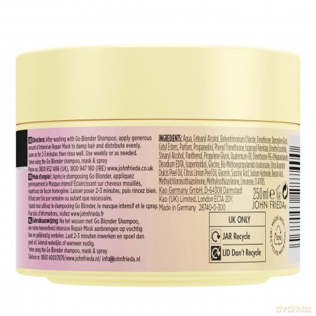 John Frieda - Sheer Blonde Go Blonder Intensive Repair Mask - 250 ml