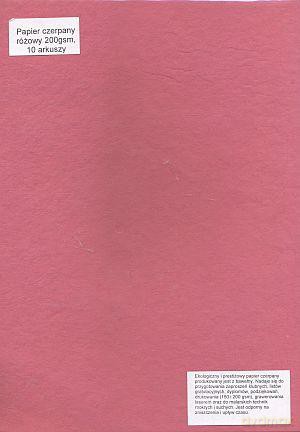 Papier Czerpany A4 P_565 200gsm Różowy [SZKOŁA]