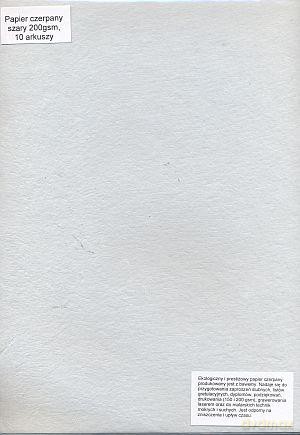 Papier Czerpany A4 P_567 200gsm Szary [SZKOŁA]