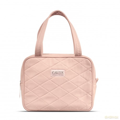 Karen - Toilet bag with handle - Nude quilt