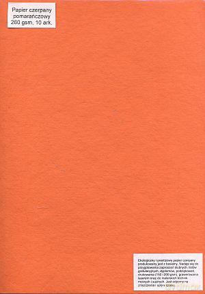 Papier Czerpany A4 P_612 260gsm Pomarańczowy [SZKOŁA]