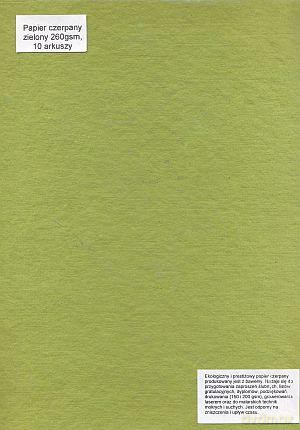 Papier Czerpany A4 P_613 260gsm Zielony [SZKOŁA]