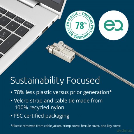 Kensington - EQ Slim Nanosaver 2.0 Keyed Laptop Lock