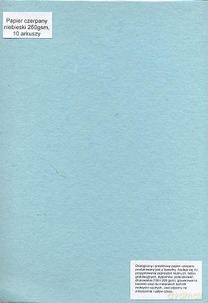 Papier Czerpany A4 P_614 260gsm Niebieski [SZKOŁA]