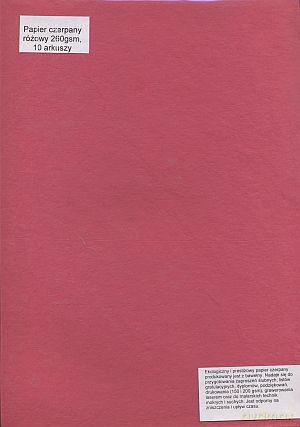Papier Czerpany A4 P_615 260gsm Różowy [SZKOŁA]