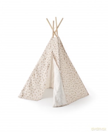 Kids Concept - Tipi tent dot - Hvid - 100x95x140 cm