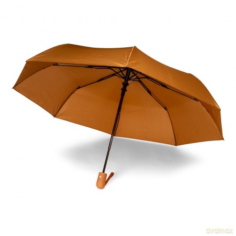 Kikkerland - Baguette Umbrella - Tan - 5.75 cm x 30.5 cm closed, 34 x 18.5 x 17 cm opened