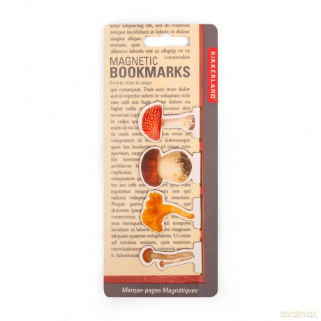 Kikkerland - Mushroom Magnetic Bookmarks - 2.75 cm x 3.5 cm x 0.25 cm
