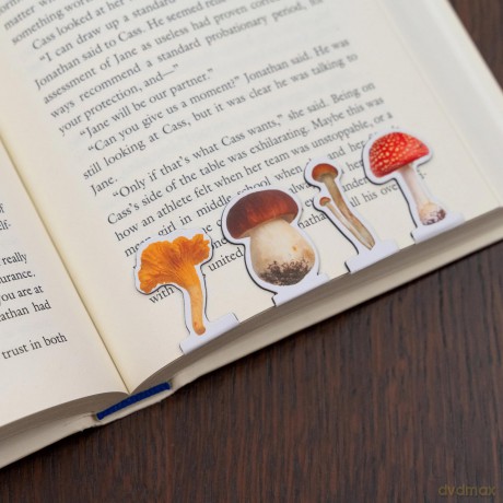 Kikkerland - Mushroom Magnetic Bookmarks - 2.75 cm x 3.5 cm x 0.25 cm