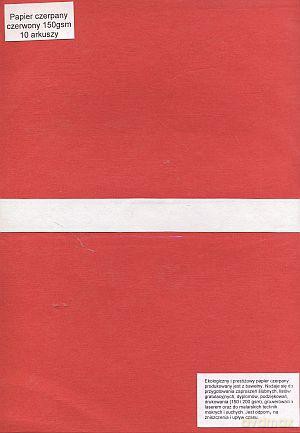 Papier Czerpany A4 P_631 150gsm Czerwony [SZKOŁA]