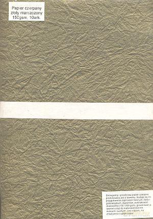 Papier Czerpany A4 P_634 150gsm Złoty Marszczony [SZKOŁA]