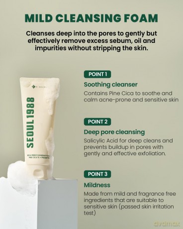 KSECRET - SEOUL 1988 Cleansing Foam - Pine Cica 1% + Probiotics - 150 ml