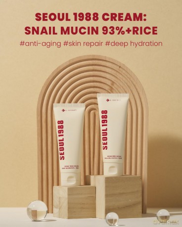 KSECRET - SEOUL 1988 Cream: Snail Mucin 93% + Rice - 100 ml