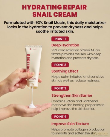 KSECRET - SEOUL 1988 Cream: Snail Mucin 93% + Rice - 100 ml