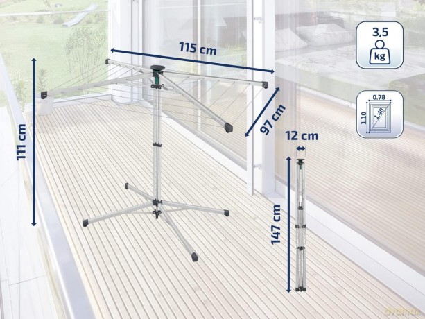 Leifheit - Drying rack Linopop-Up 140 cm (259136)