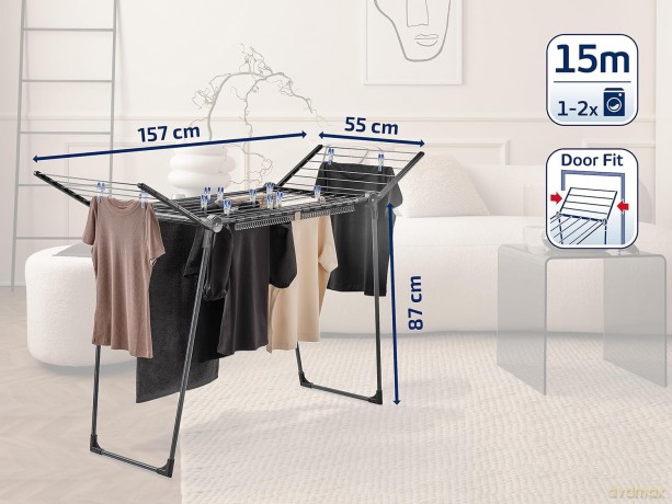 Leifheit - Pegasus Drying Rack 150 - Black