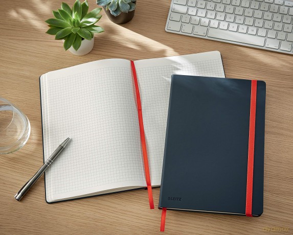 Leitz - Cosy Notebook Hard Cover Large Grey - Squared