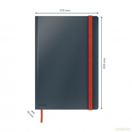 Leitz - Cosy Notebook Hard Cover Large Grey - Squared