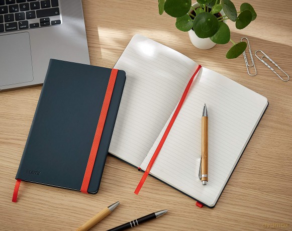 Leitz - Cosy Notebook Hard Cover Medium Grey - Ruled