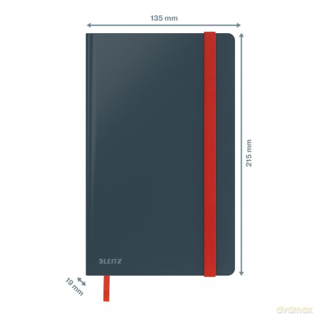 Leitz - Cosy Notebook Hard Cover Medium Grey - Squared
