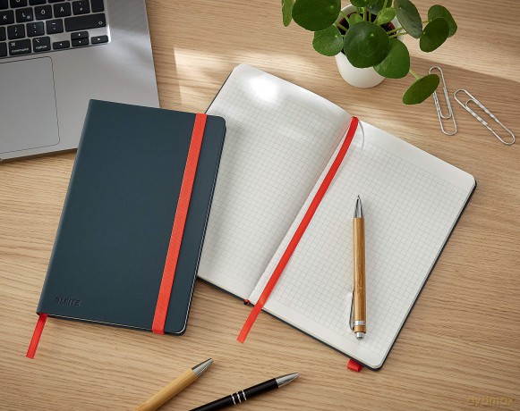 Leitz - Cosy Notebook Hard Cover Medium Grey - Squared