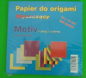 Papier Do Origami Błyszczący 10x10 100 Kartek [SZKOŁA]