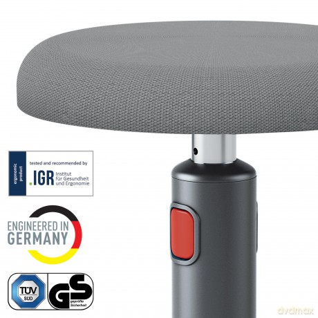 Leitz - Ergo Cozy Active sit-stand balance chair - Grey