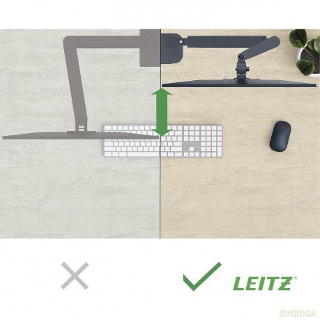 Leitz - Ergo Monitor arm space-saving dual - Dark grey