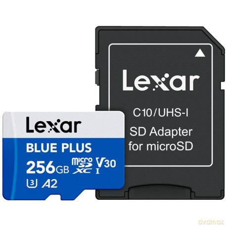 Lexar - MicroSDHC Blue Plus UHS-I with SD adapter 256GB