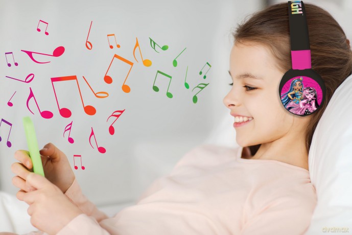 Lexibook - 2 in 1 Bluetooth foldable Monster High Headphones (HPBT010MH)