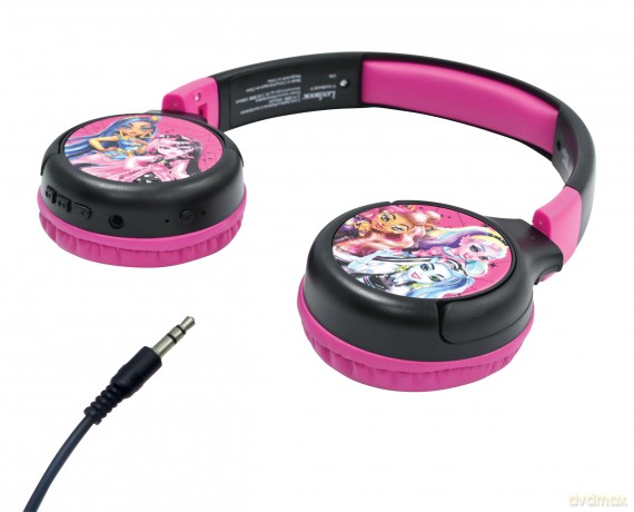 Lexibook - 2 in 1 Bluetooth foldable Monster High Headphones (HPBT010MH)
