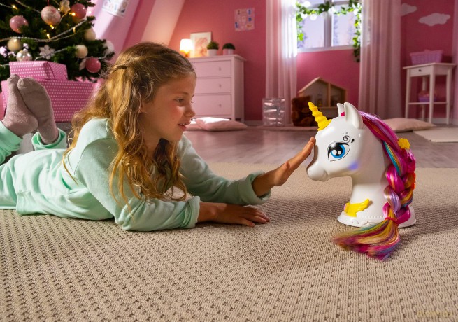 Lexibook - My Magic Interactive Unicorn Styling Head (SHUNI)