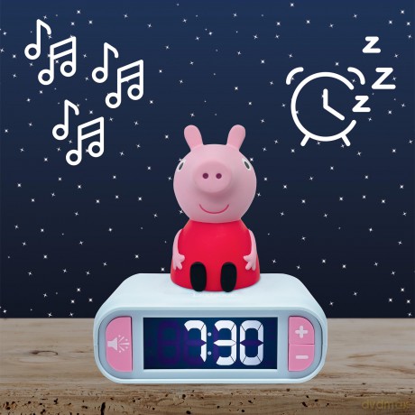 Lexibook - Peppa Pig Nighlight Alarm Clock with sounds (RL800PP)