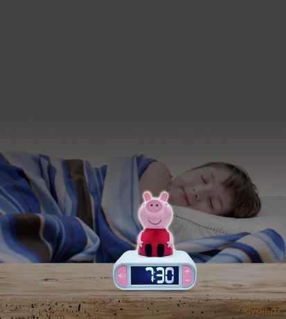 Lexibook - Peppa Pig Nighlight Alarm Clock with sounds (RL800PP)
