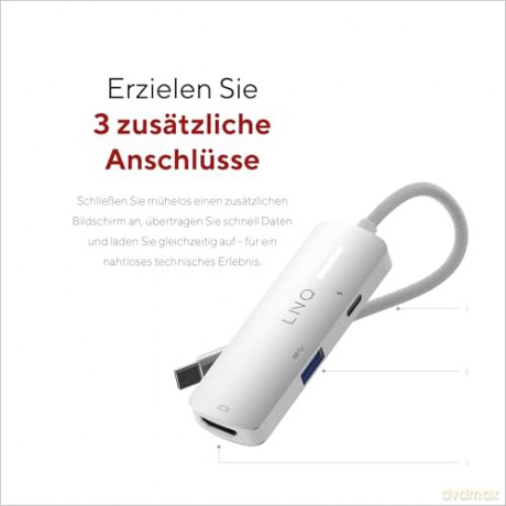 LINQ - 3in1 140W USB-C Multiport Hub