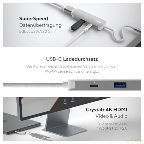LINQ - 3in1 140W USB-C Multiport Hub
