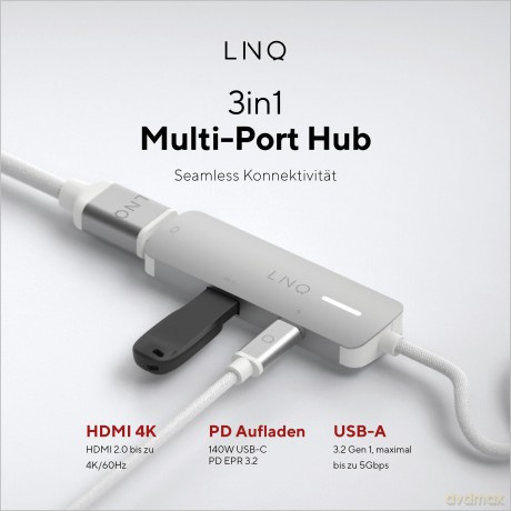 LINQ - 3in1 140W USB-C Multiport Hub