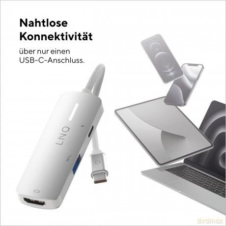 LINQ - 3in1 140W USB-C Multiport Hub