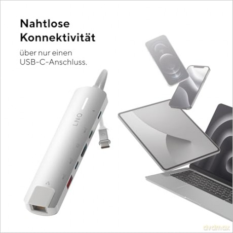 LINQ - 6in1 PRO 140W USB-C Multiport Hub