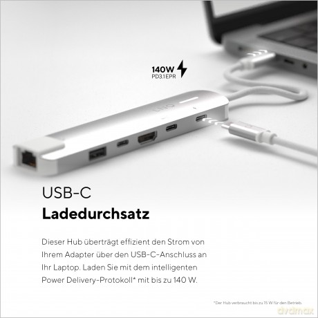 LINQ - 6in1 PRO 140W USB-C Multiport Hub