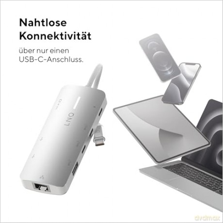 LINQ - 8in1 8K PRO 140W USB-C Multiport Hub